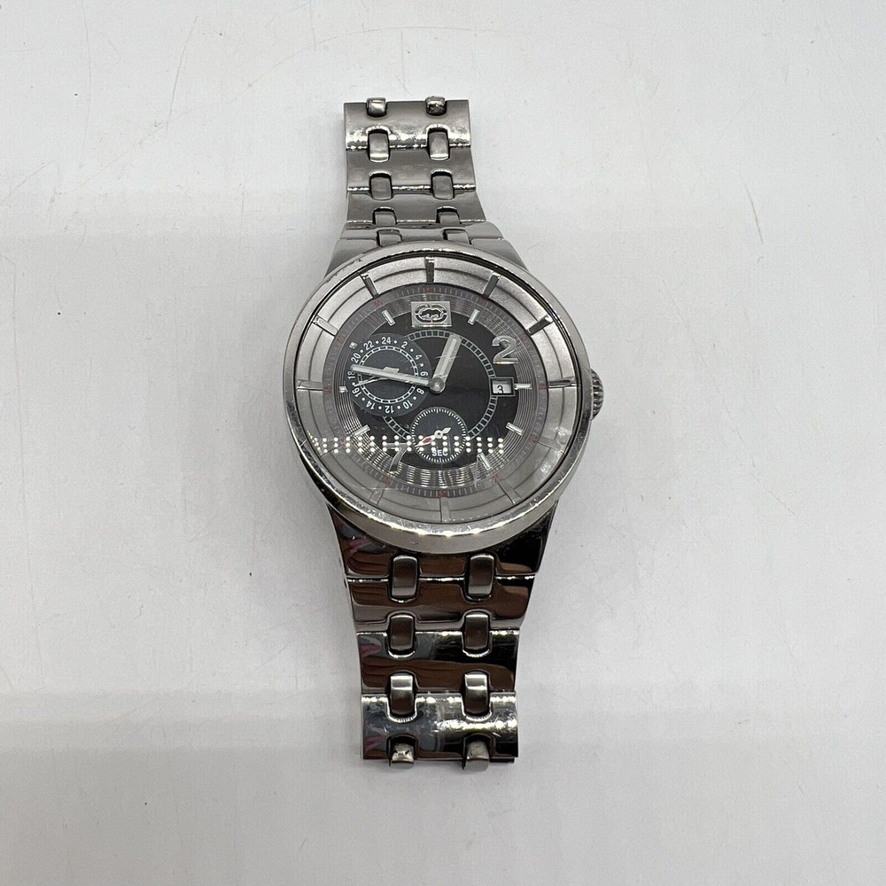 Ecko By Marc Ecko Mens Stainless‎ Steel Watch E15007G2 Used Read